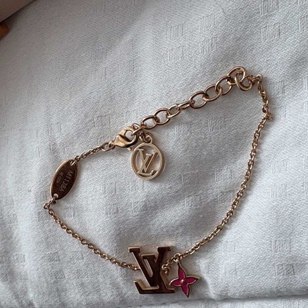 Louis Vuitton Pink and Gold Charm Bracelet - Picture 8 of 8